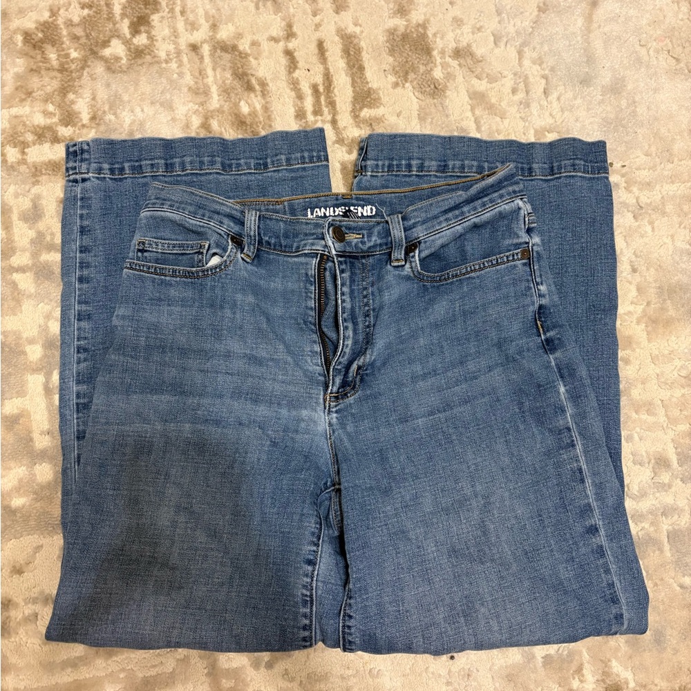 Lands' End Women's Classic Blue Straight Leg Jeans